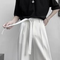 【CW】 Fashion Men  39;s Pants Wide leg Oversize With Korean Streetwear Trousers Men Soild Color