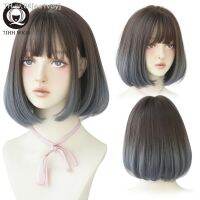 7JHH Omber Purple Ash Hari With Bangs Remy Short Blonde Wigs For Women Bob Heat Resistant Glueless Synthetic Wig Wholesale [ Hot sell ] ea1voy