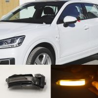 1ชุดสำหรับ Q2 AUDI 18-20 Q3 19-20 LED ไดนามิกสัญญาณไฟเลี้ยวด้านข้างรถยนต์ไฟส่องตัวชี้กระจกด้านหลังตามลำดับ