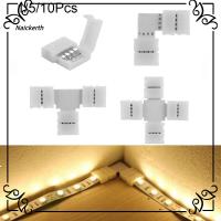 NAICKERTH 1/5/10PCS สำหรับ 3528 5050 ไร้บัดกรี คลิปต่อ Coupler 4Pin ขั้วต่อ LED Strip PCB 10mm