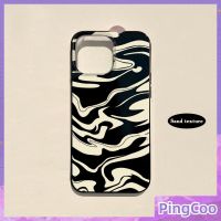 PingCoo - Candy Case For iPhone 14 13 12 11 Plus Pro Max XR TPU Soft Glossy Black Case Apricot Sand Beach Texture Camera Protection Shockproof Back Cover
