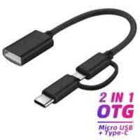 【Taotao Electronics】 2in 1สายเคเบิลยูเอสบี OTG อะแดปเตอร์ Micro Type C เป็นตัวแปลง