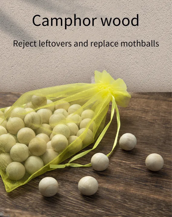 50Pcs/Pack Fragrant Moth Balls Cedar Wood Camphor Mothball Insect