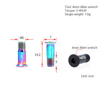 ความเสี่ยง2ชิ้น M5x14.2ไทเทเนียมจักรยาน D Erailleur ด้านหลัง Jockey สายฟ้าล้อสำหรับ MTB จักรยานถนน4สีจักรยานคู่มือลูกกลิ้งสายฟ้าสกรู