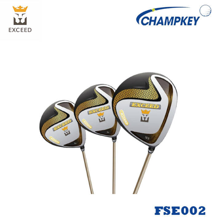 champkey-ชุดไม้กอล์ฟครบชุด-exceed-fullset-brand-fse002-มี-flex-r-sr-พร้อมกระเป๋ากอล์ฟสีดำ