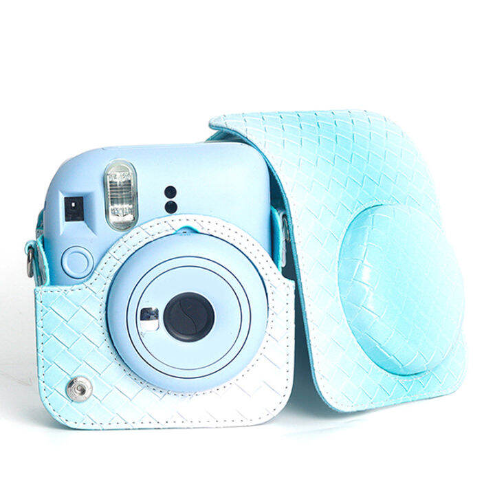 uni-1ชิ้นเคสหนัง-pu-สำหรับ-instax-mini-12กระเป๋าสะพายไหล่ป้องกันกล้องทันทีสำหรับ-fujifilm-mini-12อุปกรณ์เสริม