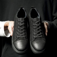 New Genuine Leather Shoes Men Sneakers Spring Black Shoes Cow Leather Men Casual Shoes Fashion Lace-up Comfortable Male Footwear