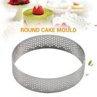 【Ready Stock&amp;COD】10/20/30/40/50/60 Pcs Circular Stainless Steel Tart Ring Tower Pie Cake Mould Baking Tools Perforated Cake Mousse Ring,8cm