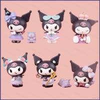 Eula โมเดลฟิกเกอร์ Sanrio Kuromi Little Demon and Baku ของเล่นสําหรับเด็ก ของขวัญวันเกิด 6 ชิ้น