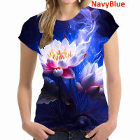 2023 newMulti-flower 3d Printed T-shirt Women Abstract Tops Summer 2023 New Fashion Street Casual Female Short Sleeve Loose Tees