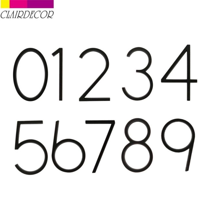 5ในบ้านทันสมัย-er-โรงแรมประตูบ้าน-er-โลหะผสมสังกะสีที่อยู่กลางแจ้งสำหรับเครื่องหมายที่อยู่บ้าน0-9