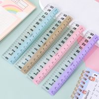 【CC】┋❣☍  15cm Transparent Straight Ruler Korean Stationery Student Measuring School Supplies Kids Office