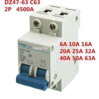 【❉HOT SALE❉】 daijiao93929 C63 Dz47-63 63a 50a 2ขั้วไฟฟ้ากระแสสลับ230/400V 3a 10a 16a 20a 25a 32a 40a เบรกเกอร์วงจรป้องกันโอเวอร์โหลด