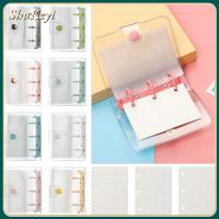 SHUKEYI Mini File Folder Stationery 3-hole Diary Book Notebook Cover Inner Pages Loose-leaf Refill Rings Binder