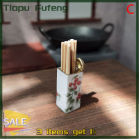 Tlapu Mini 1/12บ้านตุ๊กตาจิ๋วตะเกียบจีนของเล่นห้องครัวชุดอุปกรณ์บนโต๊ะอาหาร