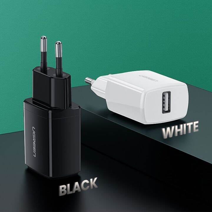 สินค้าใหม่-ugreen-เครื่องชาร์จ-usb-5v2ที่ชาร์จแบตเตอรี่โทรศัพท์ปลั๊ักแปลงไฟสำหรับใช้ในยุโรปที่ชาร์จเสียบผนัง1a-สำหรับหูฟังขนาด8-11-x-โทรศัพท์มือถือที่ชาร์จแบตเตอรี่โทรศัพท์