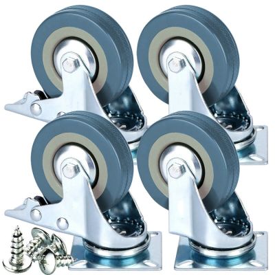 【LZ】 4PCS 2 inch Heavy Duty Casters Lockable Bearing Caster Wheels with Brakes Swivel Casters for Furniture and Workbench