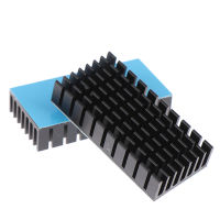 2pcs 50*25*10mm Black Aluminum Heatsink Radiator Cooler With Blue Thermal Pad