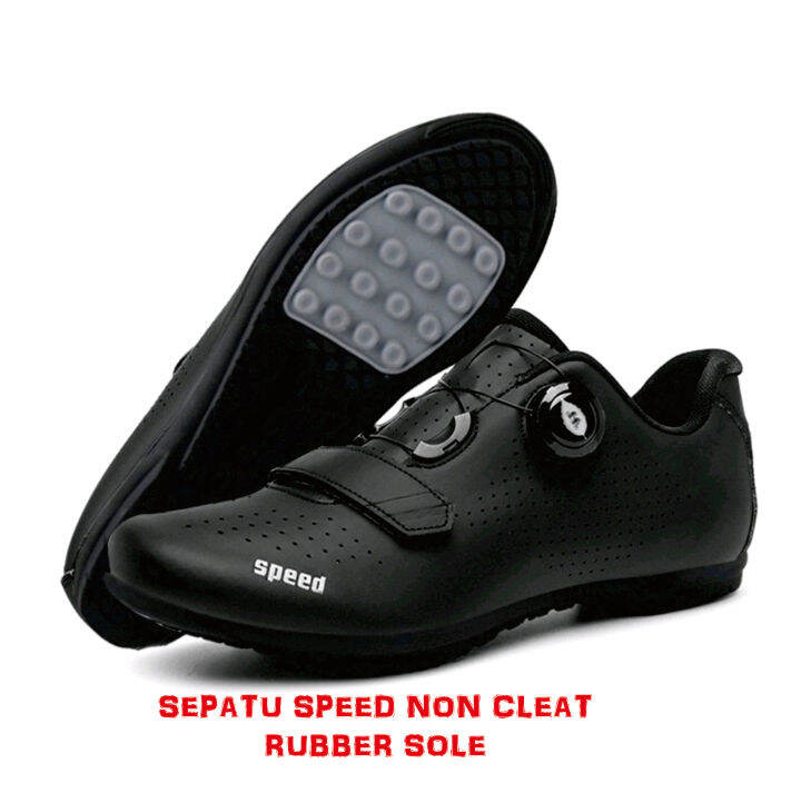 Sepatu SPEED non Lock/ Flat Shoes HITAM Praktis Buat Cyclist/Goweser