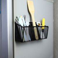 【YD】 Metal Wire Mesh Magnetic Basket Storage Makeup Organizer Blackboard Chalk Holder for Refrigerator