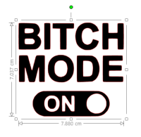 สติ๊กเกอร์ติดรถ BITCH MODE (โหมด ผู้หญิงเลว)