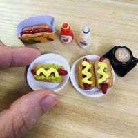 NEW 1/6 Scale Dollhouse Miniature Hotdog Fast Food Mini Coffee Pretend Toys for Blyth BJD OB11 Doll House Decor Play Accessories Screw Nut Drivers