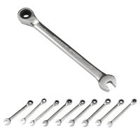 Steel Fixed Head Ratcheting Ratchet Spanner Gear Wrench Open End &amp; Ring Size, 7mm