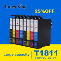 【original】 COMPUNIX T1811 XP422 T1801เครื่องพิมพ์ XP225 Epson XP312สำหรับ XP102 XP315 XP322 XP415หมึก XP425 XP202 1811 XP412 8ชิ้น