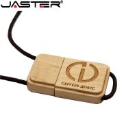 JASTER wooden USB flash drive USB with rope pendrive 4GB 8GB 16GB 32GB 64GB customer LOGO memory stick LOGO customer gift