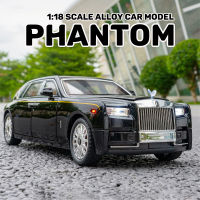 LI1: 18ชั่ง Rolls Royce ผีล้อแม็กรถยนต์รุ่น D iecast รถแสงเสียงรถคนรักคอลเลกชันเด็กของขวัญวันเกิดโลหะของเล่นเด็กผู้ชาย