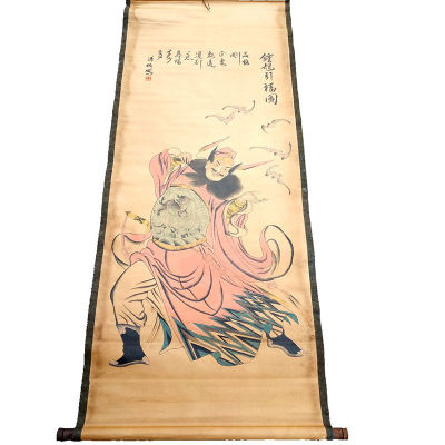 （HOT) ของเก่าขายส่งตกแต่งห้องนั่งเล่นเก่าภาพวาดการประดิษฐ์ตัวอักษรและภาพวาด Zhang Daqian Tang Yin ภาพทิวทัศน์ดอกไม้และนก