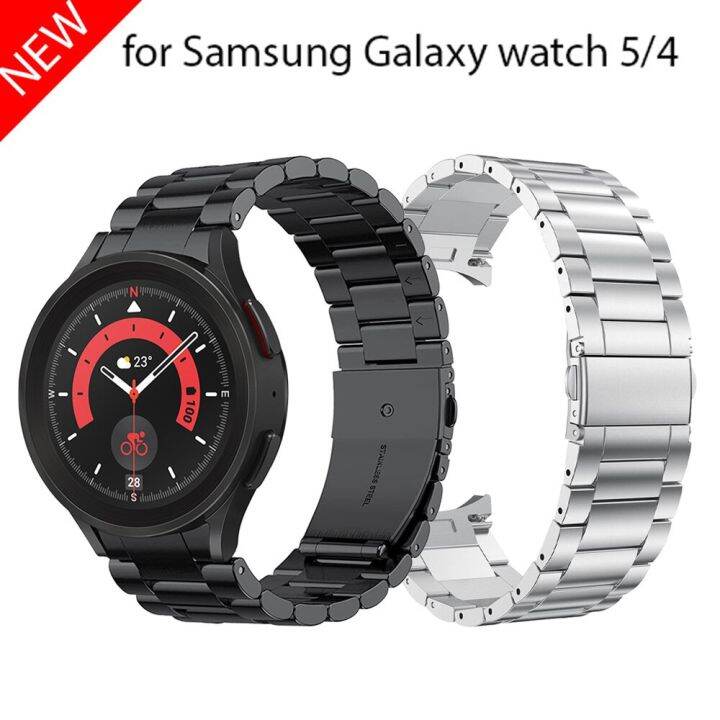 สายสำหรับ-samsung-galaxy-watch-4-5-44mm-40mm-4-classic-46mm-42mm-ไม่มีช่องว่างโลหะสแตนเลสสตีลสร้อยข้อมือ-galaxy-5-pro-45mm-carterfa