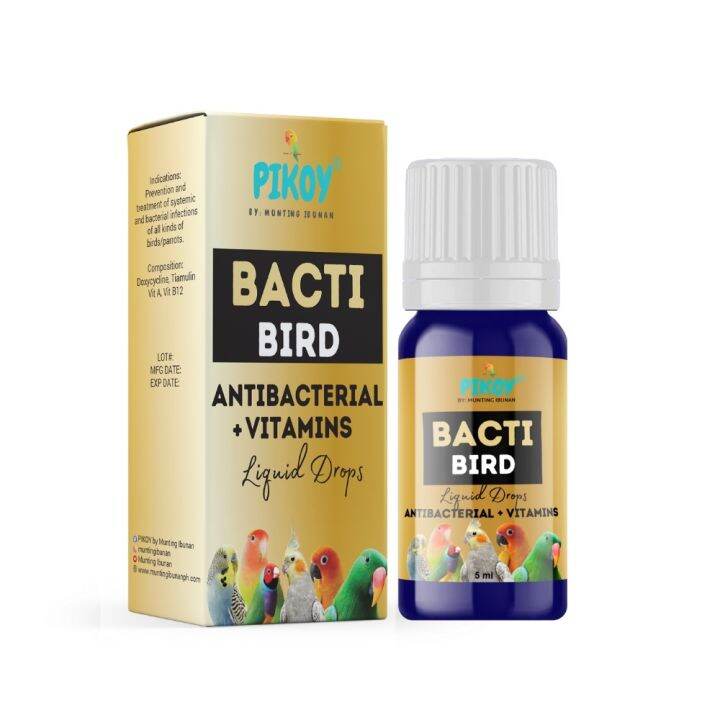 BACTI BIRD Antibiotics With Vitamins For Birds by PIKOY Munting Ibunan ...