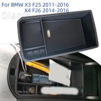 สำหรับ BMW X3 F25 2011-2016 X4 F26 2014-2016รถคอนโซลกลางที่เท้าแขนกล่องเก็บภายในออแกไนเซอร์ถาดอุปกรณ์ ABS 2015 20