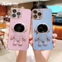 【Enjoy electronic】 Astronaut Plating Stand Holder Phone Case for Xiaomi Mi 12 11 Lite 10 Ultra 9 8 11T 10S 10T 9T Pro POCO M3 F3 X3 NFC Soft Cover