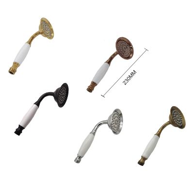 Stainless Steel Antique Brass Rose Gold Handheld Shower Luxury Bathroom Polished Matte Black Golden Hand Shower Head Replacement  by Hs2023