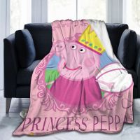 【IN STOCK】Peppa Pig Flannel Ultra-Soft Micro Fleece Blanket for Bed Couch Sofa Soft Warm