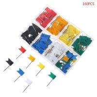 ™❐✔ 160Pcs Multi Color Flag shaped Push Drawing Pins Notice Cork Board Map Marker Drop Shipping