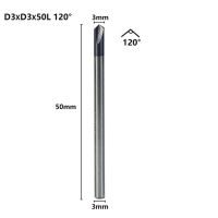 ทังสเตนคาร์ไบด์3ขลุ่ย Chamfer Cutter 120องศา Cnc Router Bit 2-12มม. สำหรับแกะสลักอลูมิเนียมทองแดงเครื่องมือ Deburring End Mill