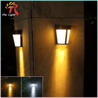 6 LED Solar Wall Light โคมไฟติดผนัง โคมไฟทางเดิน โคมไฟโซล่าเซลล์ กันน้ำโครมไฟผนัง ไฟโซล่าเซลล์สว่างยันเช้าไฟรั้วกำแพงโคมไฟโซลาเซลล์ไฟโซล่