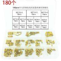 180Pcs Nut Pitch Screw Brass M2 3 Hexagonal External Gender Threaded Post