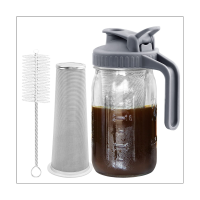 Cold Brew Coffee Maker 32Oz Cold Brew Pitcher with Stainless Steel Super Dense Filter for Iced Brew Coffee, Ice Tea B