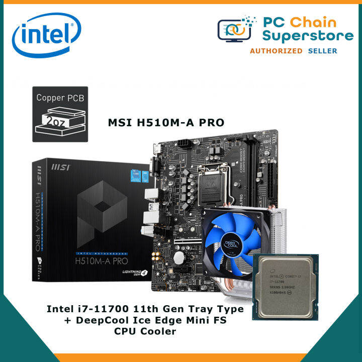 In Core i7-11700 8 Cores i7 11th Gen Tray Type Processor MSI H510M-A ...