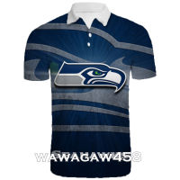 2023 new design- NFL Series Seattle Seahawks 3D Digital Printed t-Shirt Short-Sleeved polo Shirt16