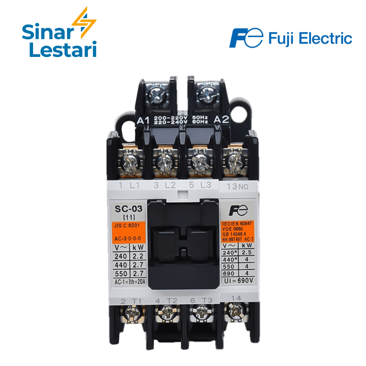 Contacteur Magnétique Fuji Electric SC-E02 220VAC - Neuf, Livraison Gratuite