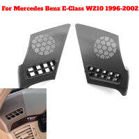 รถจัดแต่งทรงผม Dash Board ด้านข้าง Air Vent ลำโพงย่างสำหรับ Benz E-Class W210 1996-2002สีดำอุปกรณ์เสริมอัตโนมัติ