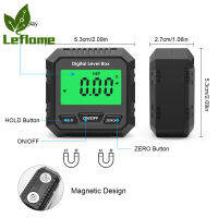 Leflame ไม้โปรแทรกเตอร์ดิจิตอล Inclinometer ระดับอิเล็กทรอนิกส์มุมวัดวิญญาณระดับแม่เหล็ก90องศาไม้บรรทัดเครื่องมือวัด