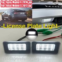 ✒◊ 2PCS Error Free Xenon White LED License Number Plate Light Lamps For Tesla Model X 2016-up Model S 2017-up Car Light Assembly