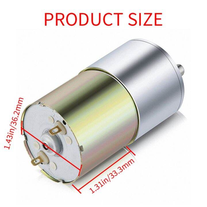 dc-12v-30rpm-gear-motor-high-torque-electric-mini-speed-reduction-geared-motor-eccentric-output-shaft-37mm-gearbox