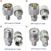 1Pcs SL16 UHF PL259 SO239 To F TV Male Female Connector UHF to F Male Female Coax Test Converter Adapter RF Brass Fast Delivery